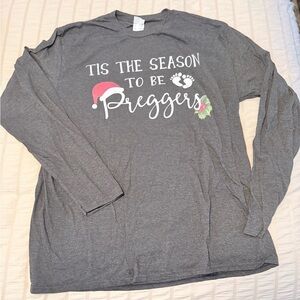 'Tis the Season to be Preggers' Long Sleeve holiday Shirt